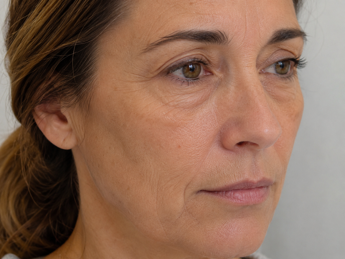 Contorno de ojos antes de empezar el ritual