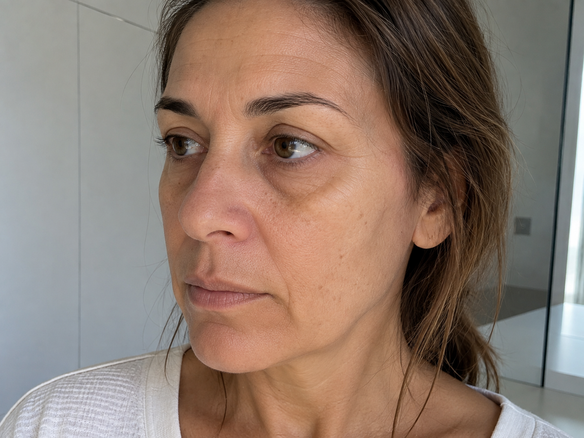 Contorno de ojos antes de empezar el ritual